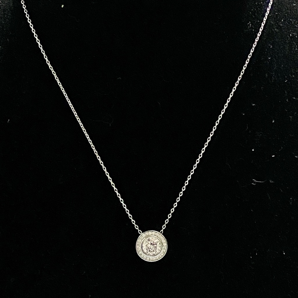 Swarovski Silver Necklace with Clear Crystal Pendant